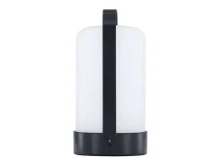 Lámpara de mesa helecho LED para exterior color negro.