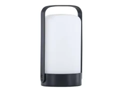 Lámpara de mesa helecho LED para exterior color negro.