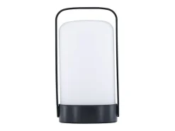 Lámpara de mesa helecho LED para exterior color negro.
