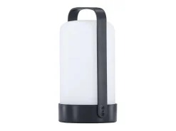 Lámpara de mesa helecho LED para exterior color negro.