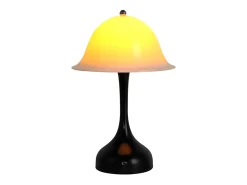Lámpara de mesa inalámbrica Nettlife: lámpara de noche LED negra con control táctil, regulable, recargable por USB, diseño moderno para sala de estar y dormitorio.