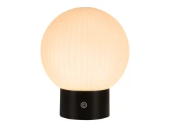 Lámpara de mesa inalámbrica recargable NETTLIFE: lámpara LED táctil USB, regulable 3000K–6500K, IP44, ideal para mesita de noche y baño.