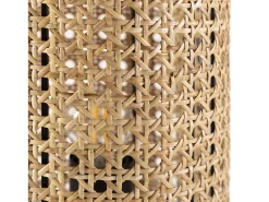 Lámpara de mesa Isao de ratán natural, diámetro 20 cm