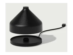Lámpara de mesa LED AMELIE de color verde hoja, recargable y regulable, color azafrán