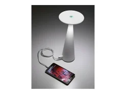 Lámpara de mesa LED Dama Nera con entrada USB y función powerbank