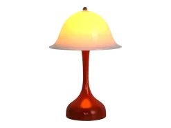 Lámpara de mesa LED inalámbrica Nettlife: lámpara táctil de noche, forma de sombrero rojo, recargable por USB, luz de noche para sala de estar o dormitorio.
