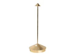 Lámpara de mesa LED inalámbrica recargable y regulable Pina Pro Gold Leaf color azafrán