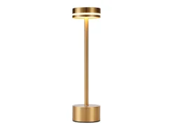 Lámpara de mesa LED inalámbrica NETTLIFE Meoaow, recargable por USB-C, regulable, control táctil, dorada, ideal para dormitorio y comedor.