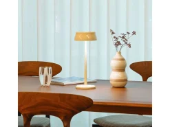 Lámpara de mesa LED inteligente Wi-Fi SISTER LIGHT Zafferano, color marfil, recargable y regulable