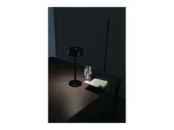 Lámpara de mesa LED inteligente Zafferano Sister Light Wi-Fi negro perla recargable regulable 2200/2700/3000/4000K 3,2 W 33 cm