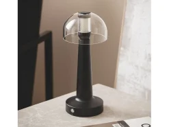 Lámpara de Mesa LED Metal Portátil con Batería USB Recargable Luliu Orsha Negro
