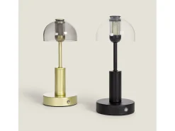 Lámpara de Mesa LED Metal Portátil con Batería USB Recargable Luliu Ludza Negro