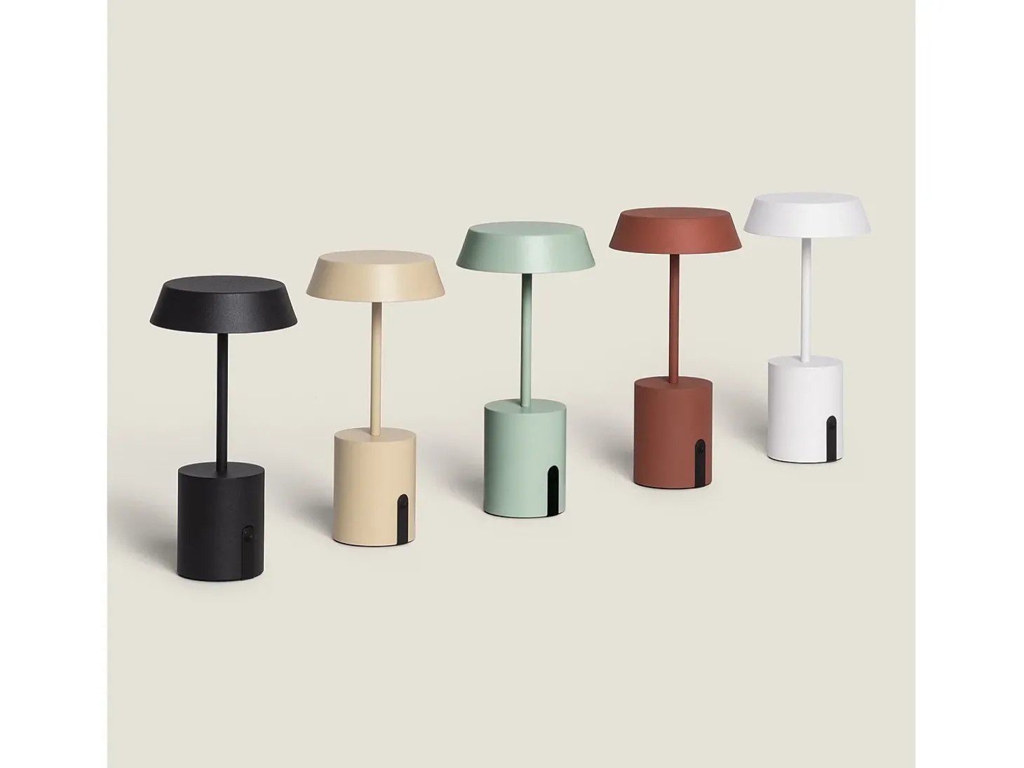 Lámpara de Mesa LED Metal Inalámbrica para Exterior Ula Negro