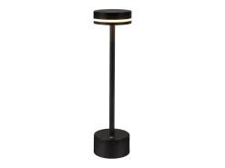 Lámpara de mesa LED NETTLIFE a pilas, inalámbrica, regulable, recargable por USB-C, control táctil, para dormitorio y oficina (negra, paquete de 2)