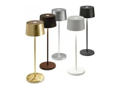 Lámpara de mesa LED Olivia Pro Copper Leaf recargable y regulable