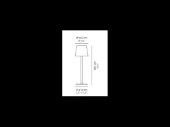 Lámpara de mesa LED Poldina L Desk gris oscuro recargable y regulable con batería de hasta 12 horas