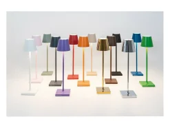 Lámpara de mesa LED Poldina Pro Micro Gris Oscuro recargable y regulable con batería de hasta 12 horas