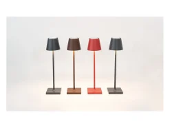 Lámpara de mesa LED Poldina Pro Micro Gris Oscuro recargable y regulable con batería de hasta 12 horas