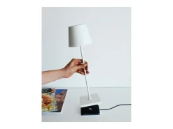 Lámpara de mesa LED Poldina Pro Mini Corten recargable y regulable con batería de hasta 12 horas