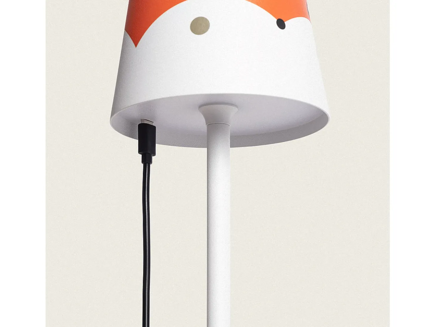 Lámpara de Mesa LED Portátil de Metal con Batería USB Recargable Anisa Kids Naranja