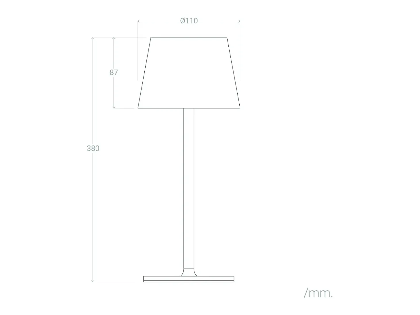 Lámpara de Mesa LED Portátil de Metal con Batería USB Recargable Anisa Kids Naranja