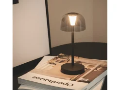 Lámpara de Mesa LED Portátil para Exterior Metal con Batería Recargable Lendora Smoke Marrón