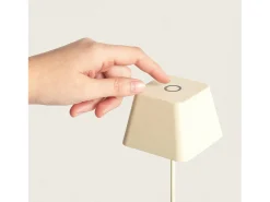 Lámpara de Mesa LED Portátil para Exterior Aluminio con Batería Recargable Willy Blanco