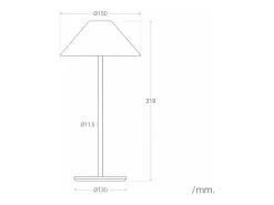 Lámpara de Mesa LED Portátil para Exterior con Batería USB Recargable Kivuli Verde Celadón