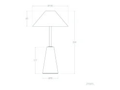 Lámpara de Mesa LED Portátil para Exterior Metal con Batería Recargable Chamle Blanco