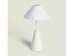 Lámpara de Mesa LED Portátil para Exterior Metal con Batería Recargable Chamle Blanco