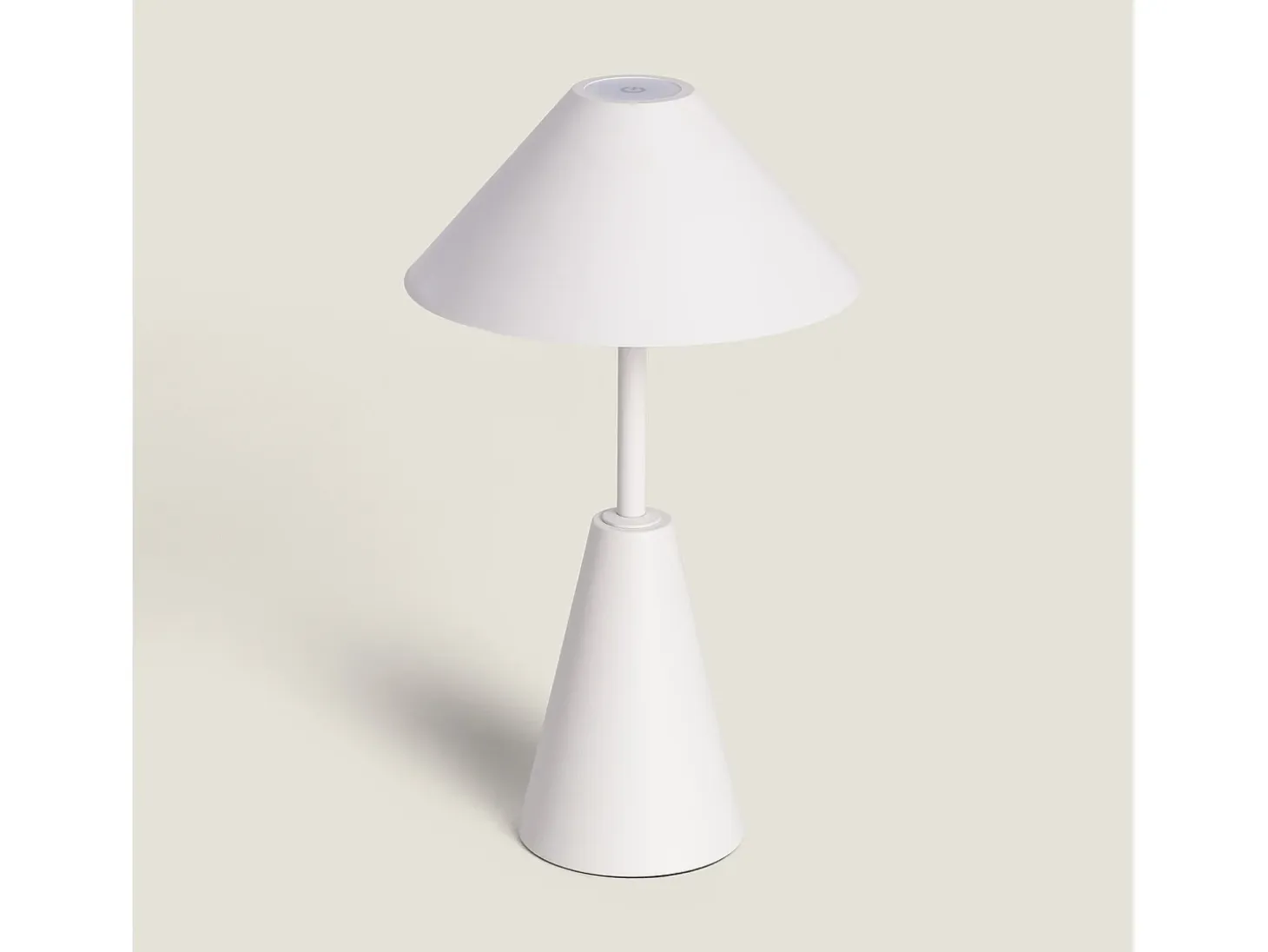 Lámpara de Mesa LED Portátil para Exterior Metal con Batería Recargable Chamle Blanco