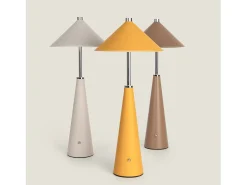 Lámpara de Mesa LED Portátil Cuero con Batería USB Recargable Tyu Tule Marrón