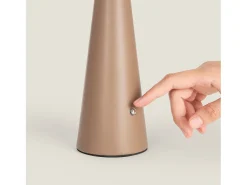Lámpara de Mesa LED Portátil Cuero con Batería USB Recargable Tyu Tule Marrón