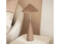 Lámpara de Mesa LED Portátil Cuero con Batería USB Recargable Tyu Tule Marrón