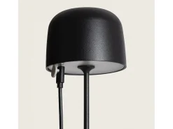 Lámpara de Mesa LED Portátil para Exterior Aluminio con Batería Recargable Wink Negro
