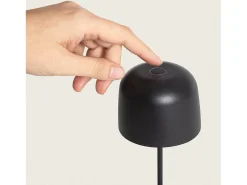 Lámpara de Mesa LED Portátil para Exterior Aluminio con Batería Recargable Wink Negro