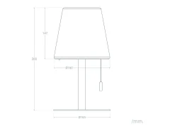 Lámpara de Mesa LED Portátil para Exterior Aluminio con Batería Recargable Epinay Terracota