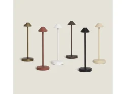 Lámpara de Mesa LED Portátil para Exterior Metal con Batería Recargable Magatzi Terracota