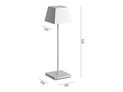 Lámpara de mesa LED portátil y recargable Siesta Blue IP54