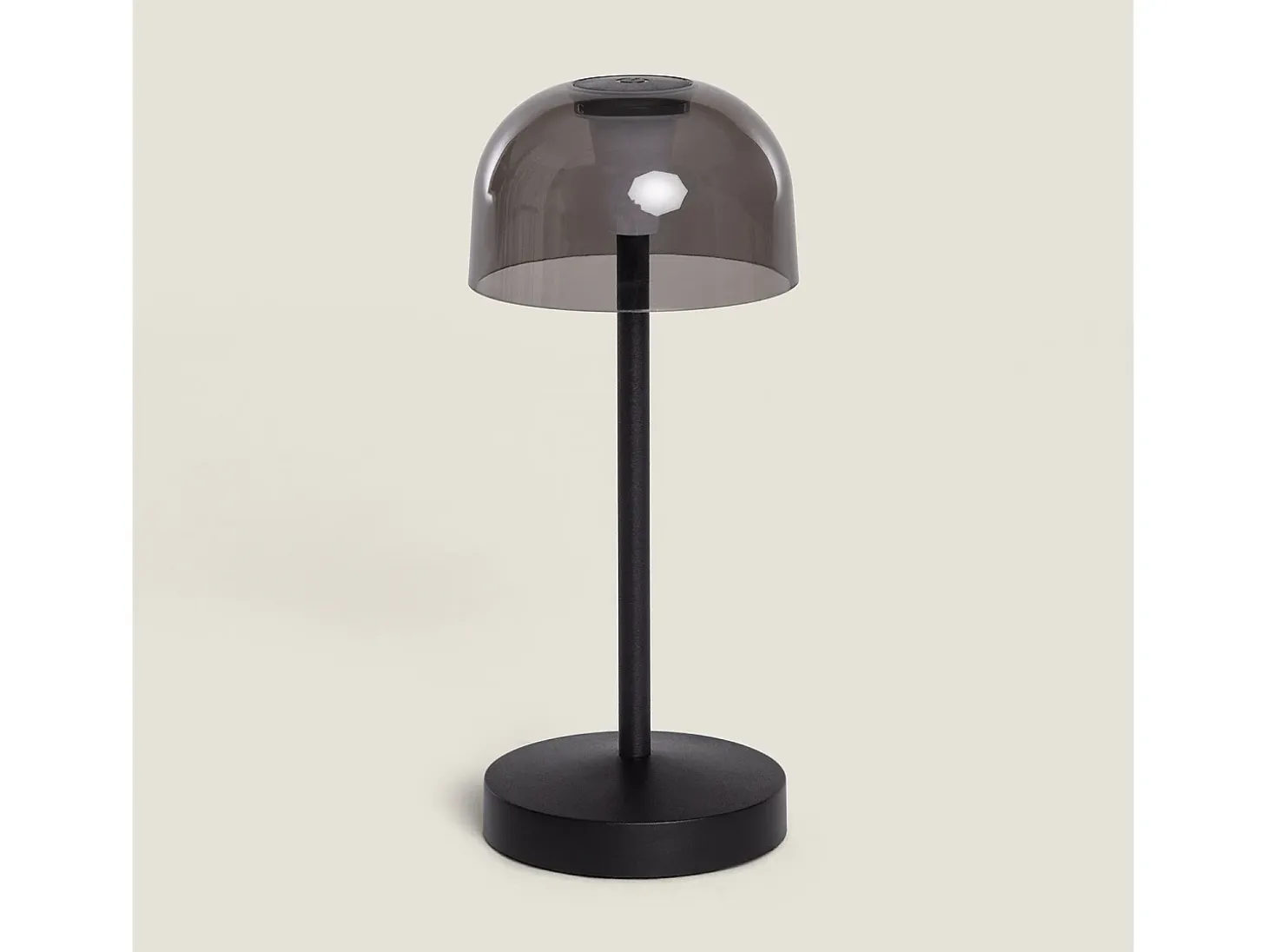 Lámpara de Mesa LED Portátil para Exterior Metal con Batería Recargable Lendora Smoke Negro