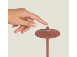 Lámpara de Mesa LED Portátil para Exterior Metal con Batería Recargable Milevani Terracota