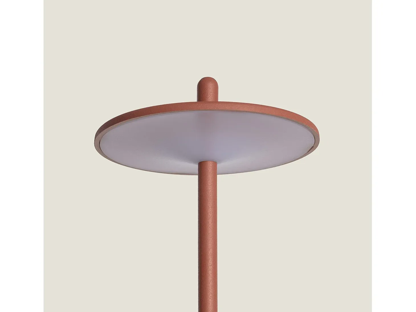 Lámpara de Mesa LED Portátil para Exterior Metal con Batería Recargable Milevani Terracota