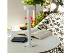 Lámpara de Mesa LED Portátil con Batería USB Recargable Bunza Blanco