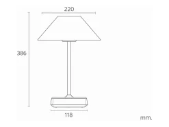 Lámpara de Mesa LED Portátil Exterior con Batería USB Recargable Katuma Blanco
