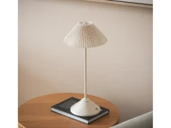 Lámpara de Mesa LED Portátil Metal con Batería USB Recargable Denwa Beige