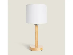 Lámpara de Mesa LED Portátil Madera con Batería USB Recargable Folgosa Natural