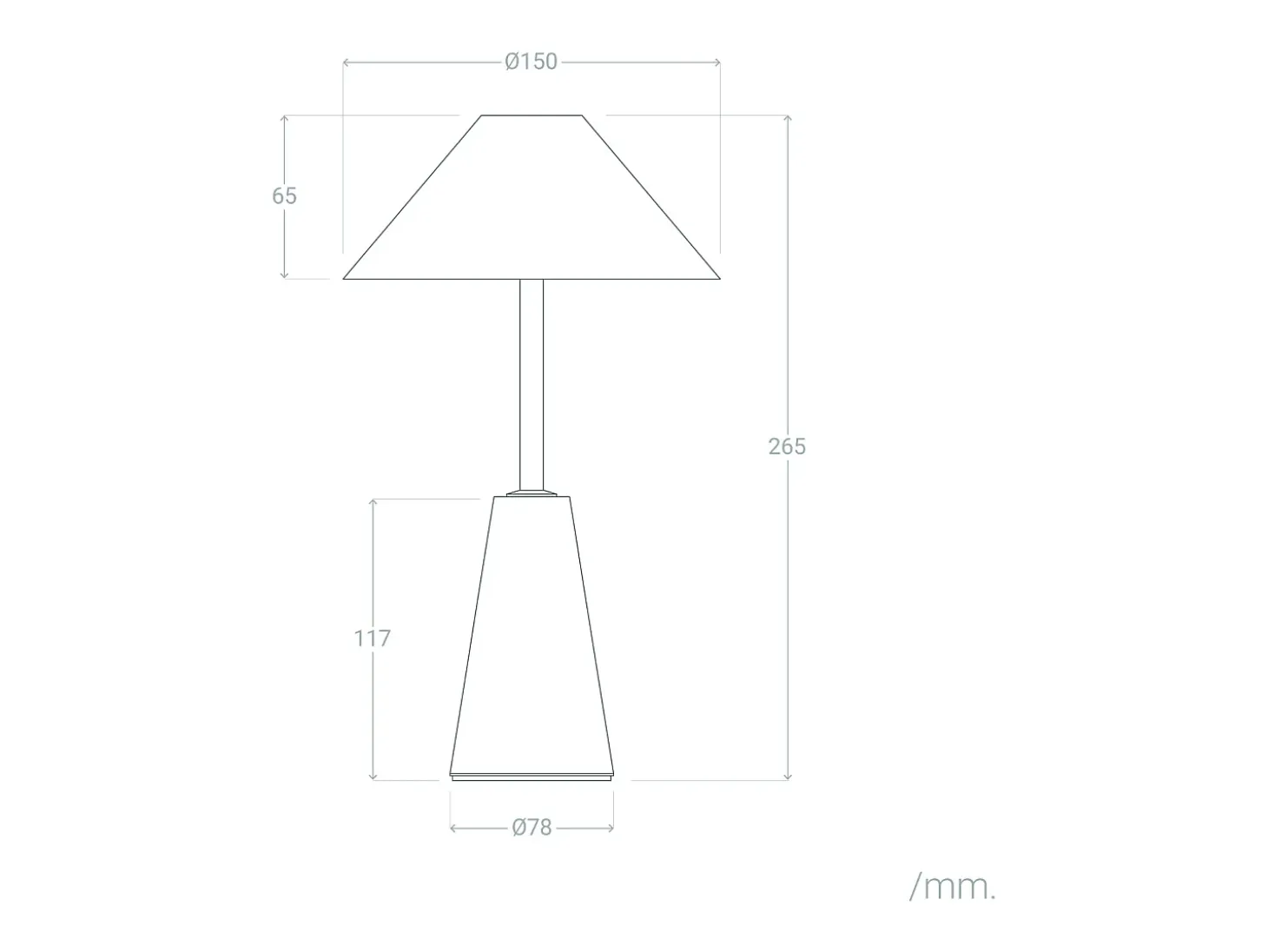 Lámpara de Mesa LED Portátil para Exterior Metal con Batería Recargable Chamle Marrón