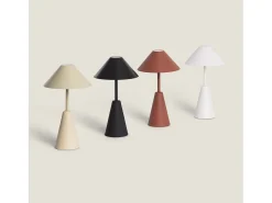 Lámpara de Mesa LED Portátil para Exterior Metal con Batería Recargable Chamle Negro
