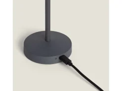 Lámpara de Mesa LED Portátil para Exterior Metal con Batería Recargable Lendora Smoke Gris