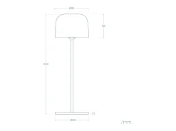 Lámpara de Mesa LED Portátil para Exterior Aluminio con Batería Recargable Wink Óxido